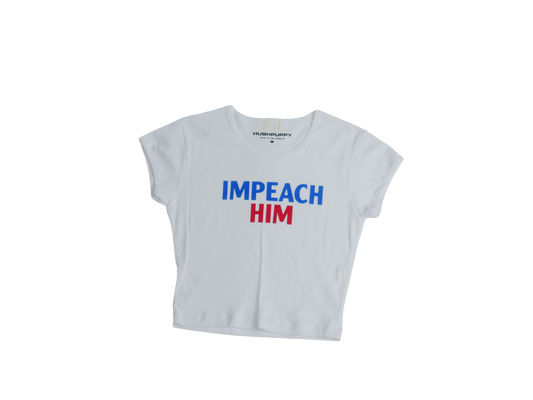 IMPEACH HIM crop tee