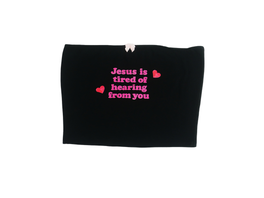 black Jesus is Tired crop top