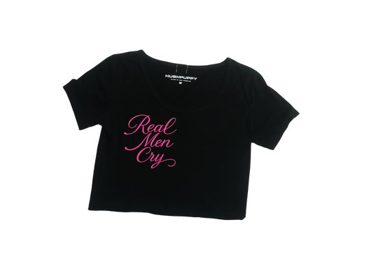 Real Men Cry scoop tee