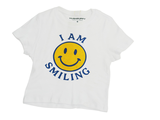 I Am Smiling cropped tee